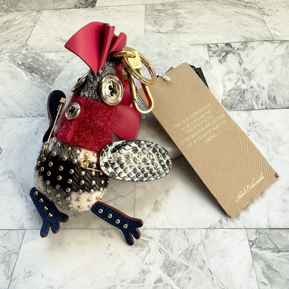 NEW Burberry Snakeskin Embossed Leather Rooster - Picture 2 of 11